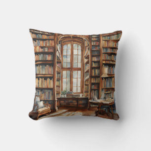 Coussin Bibliothèque d'aquarelle confortable