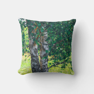 Coussin Bibouleau vert Nature Feuille