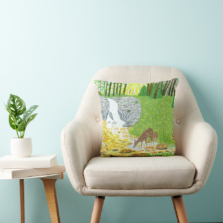 Coussin Biche et faon