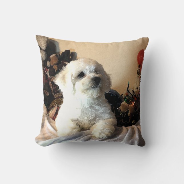 Coussin Bichon Frise (Recto)