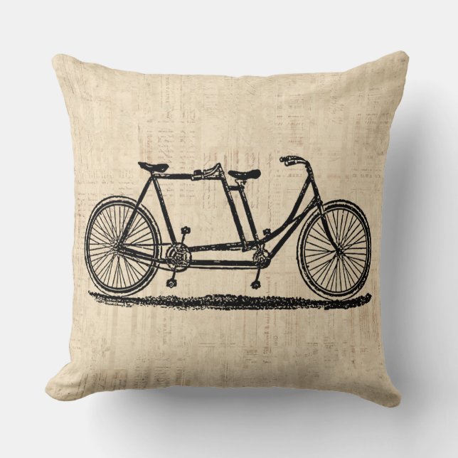 Coussin Bicyclette en tandem Bicyclette à deux personnes V (Recto)