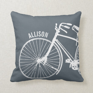 Coussin Bicyclette rustique vintage + Toute couleur