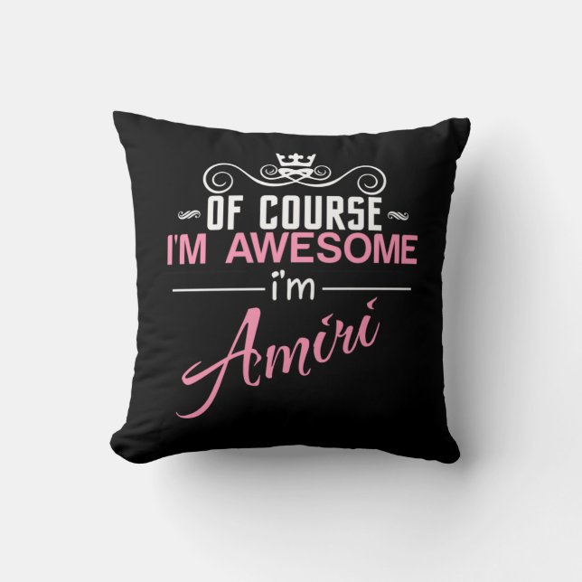 Coussin Bien sûr que je suis génial Je suis Amiri (Recto)