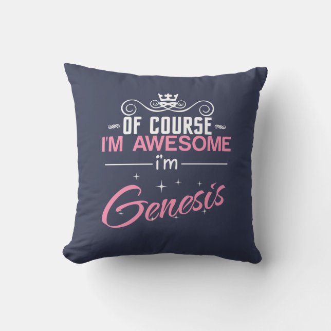 Coussin Bien sûr que je suis génial Je suis Genèse (Recto)