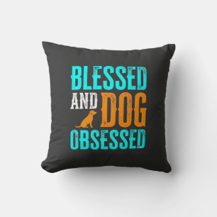 Coussin Bienheureux et obsédé de chien amateur de chiens