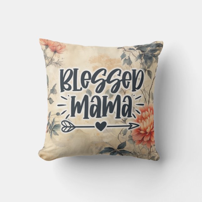 Coussin Bienheureux Jardin Mama Floral (Recto)
