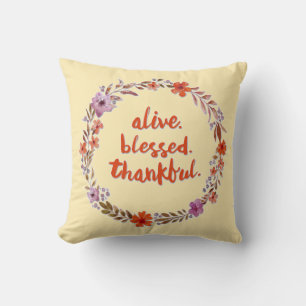 Coussin Bienheureux Thanksgiving Wreath