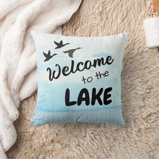 Coussin Bienvenue au lac (Couverture)