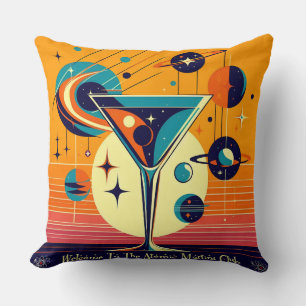 Coussin Bienvenue dans le club Atomic Martini de l'ère spa
