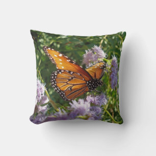 Coussin Bienvenue dans le Monde Monarque Papillon Photo Ba