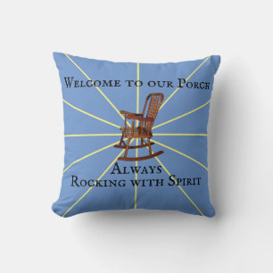 Coussin Bienvenue Dans Notre Porche Toujours Rocheuse Avec