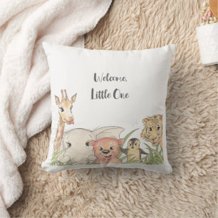 Coussin Bienvenue Petit(e) Safari Bébé Félicitations