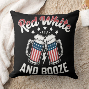 Coussin bière 4 juillet,fête patriotique,boots bière et t