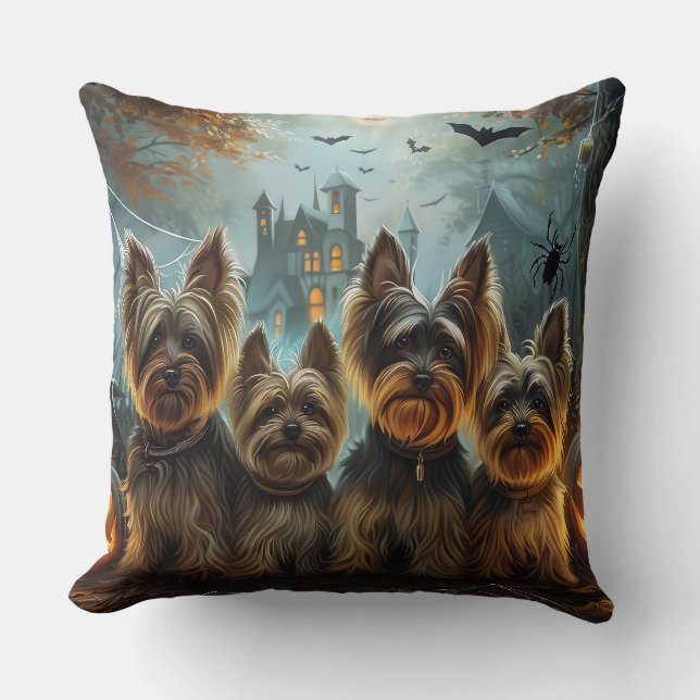 Coussin Biewer Terrier Halloween Night Doggy Délice (Recto)