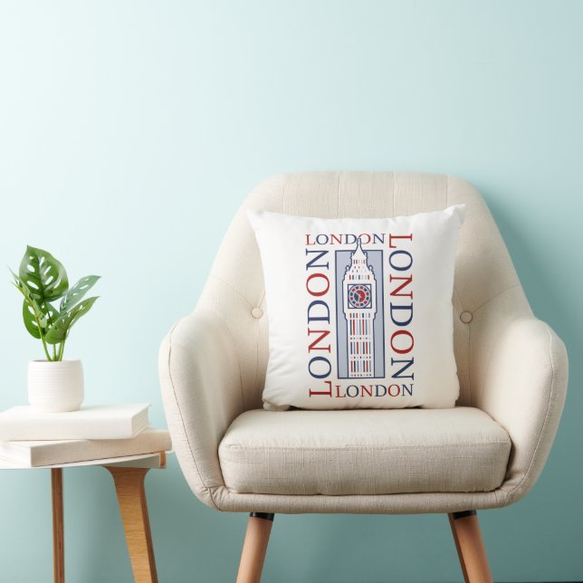 Coussin Big Ben Clock Tower Art (Chaise)