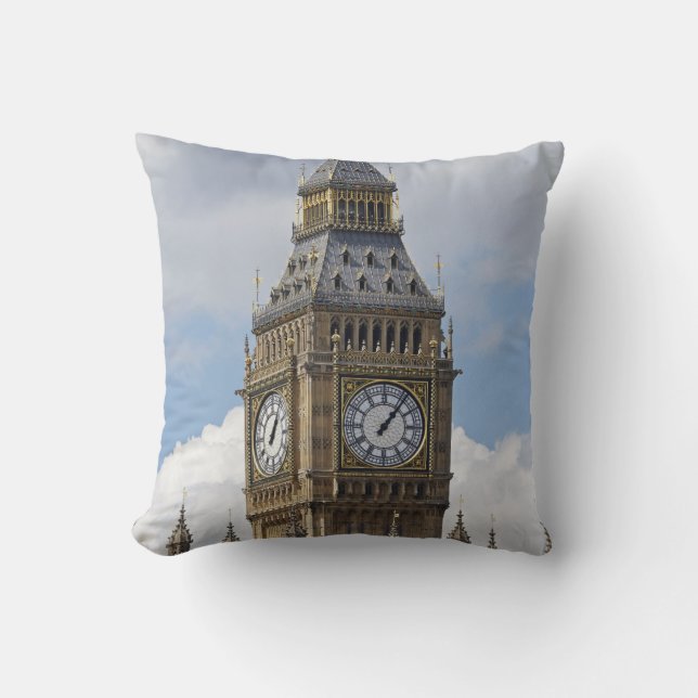 Coussin Big Ben et Chambres du Parlement, Londres, (Recto)