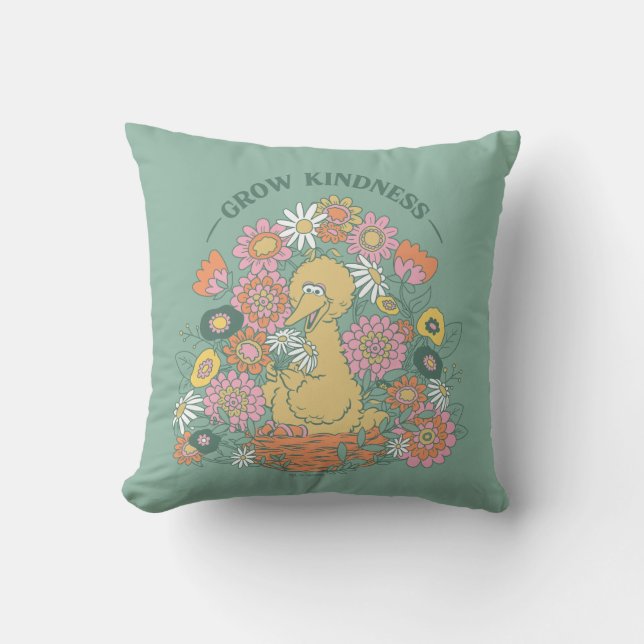 Coussin Big Bird | Grow Kindness Floral Graphic (Recto)
