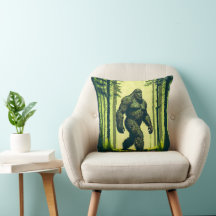 Bigfoot en promenade dans la forêt Sasquatch