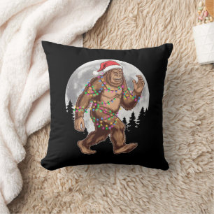 Coussin Bigfoot Santa Éclairages de sapin de Noël Xmas Sas