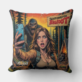 Coussin Bigfoot Sasquatch Selfie