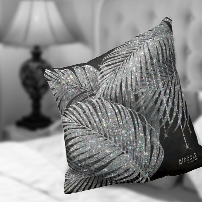 Coussin Bijoux Mariage feuille feuille argent ID830 (Créateur téléchargé)