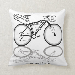 Coussin Bikepacking vélo noir et blanc