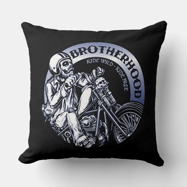 Coussin Biker Brotherhood (Recto)