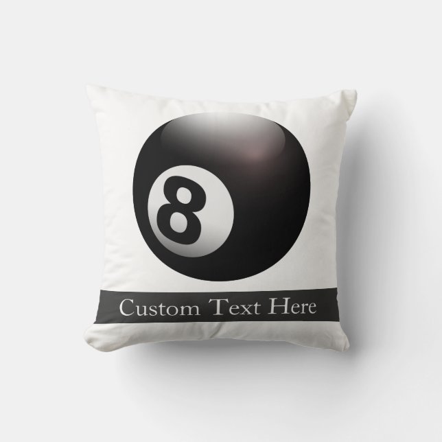 Coussin Billard à 8 balles personnalisées (Recto)