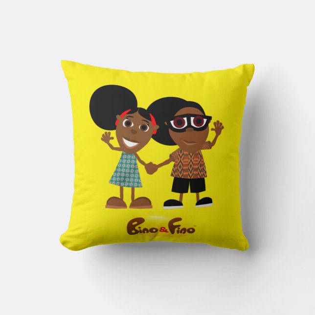 Coussin Bino and Fino Yellow Cushion (Recto)