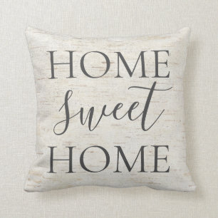 Coussin Birch Naturel Accueil Doux Accueil Gris Rustique S