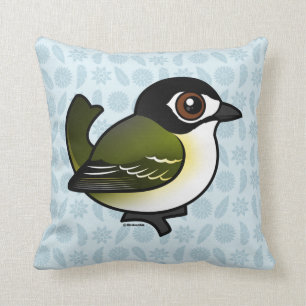 Coussin Birdorable Noir-a couvert la viréo