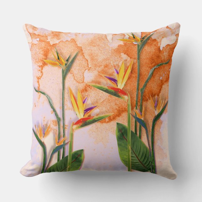 Coussin  Birds of Paradise in Bloom (Recto)
