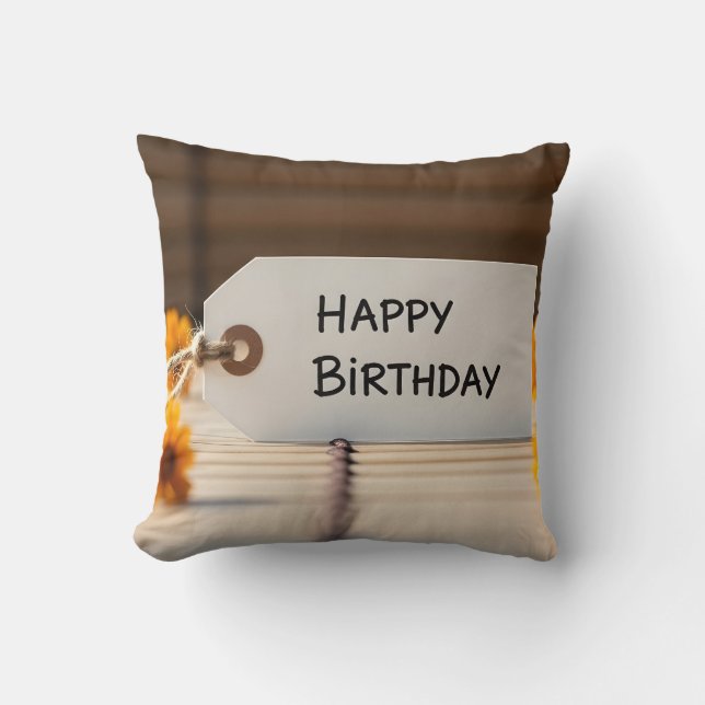 Coussin Birthday tag flower decoration (Recto)