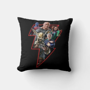 Coussin Black Adam Group Lightning Graphic