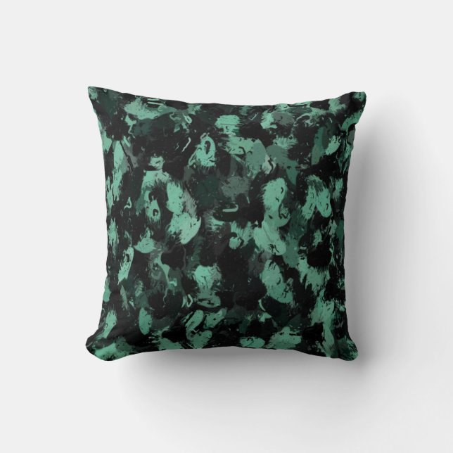 Coussin Black and teal (Recto)