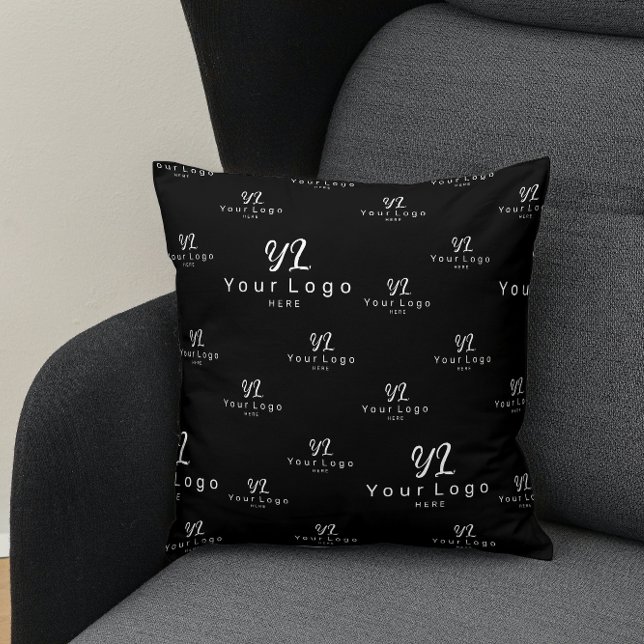 Coussin Black Business Logo motif Marque salle d'événement (Créateur téléchargé)