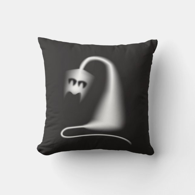 Coussin Black ghost cat (Recto)