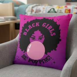 Coussin Black Girls Be Popping Cute Cosmetic Bag
