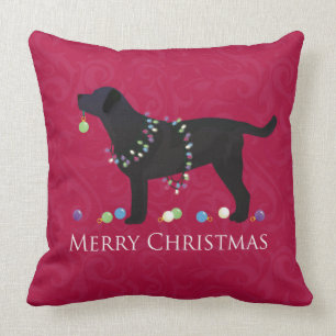 Coussin Black Lab Joyeux Noël Design
