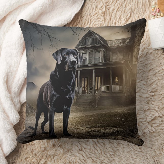 Coussin Black Labrador Halloween (Couverture)
