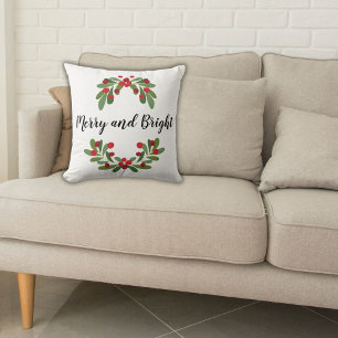 Coussin Black Merry et brillant Mistletoe Holiday