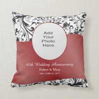 Black Swirl & Red 40th Mariage Anniversary Photo