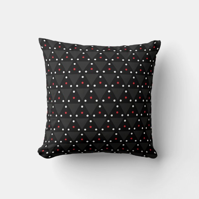 Coussin Black Triangle UFO Pattern Modern Abstract (Recto)