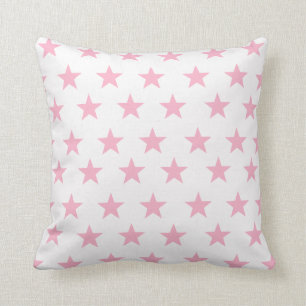 Coussin Blanc avec les étoiles roses