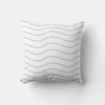 Blanc & Bleu Bébé Design à Lignes Ondulées Pastel