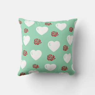 Coussin Blanc Cosy Moderne Romantique Chic Coeur élégant