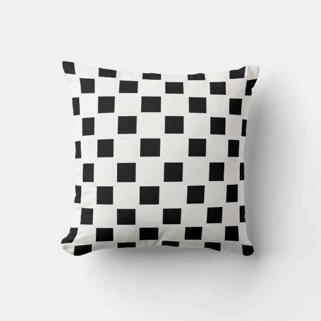 Coussin Blanc et noir vérifiés (Recto)