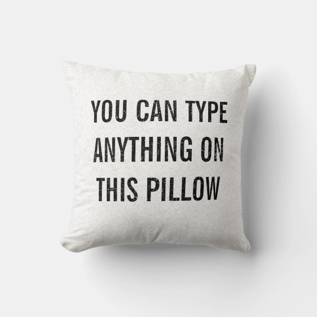 Coussin Blanc persistant et désespéré (Recto)