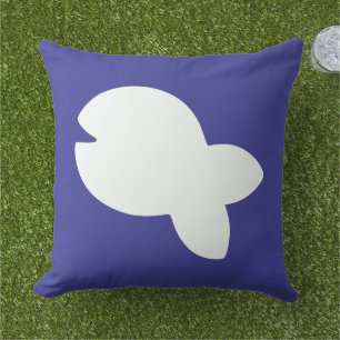 Coussin Blanc Poisson Poisson Bleu Vert Combo Extérieur Pa