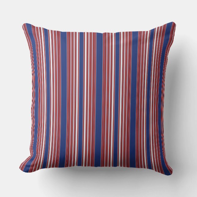 Coussin Blanc Rouge Et Bleu (Recto)